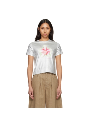 Casablanca Silver Ribbed T-shirt