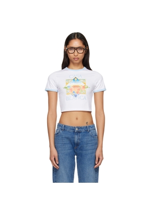 Casablanca White Tennis Landscape Ringer Baby T‐Shirt