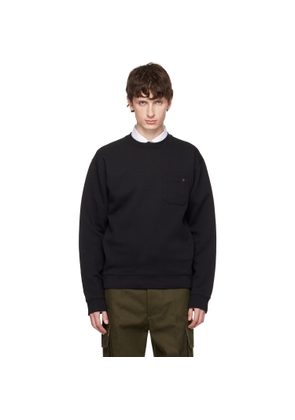 Valentino Black VGold Cotton Jersey Sweatshirt