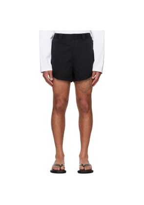 LII Black Rolled-Hem Shorts