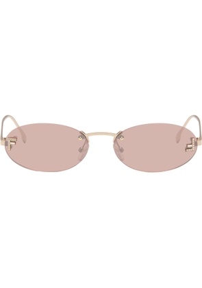 Fendi Gold 'Fendi First' Crystal Sunglasses
