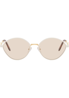 Fendi White FF Diamonds Sunglasses