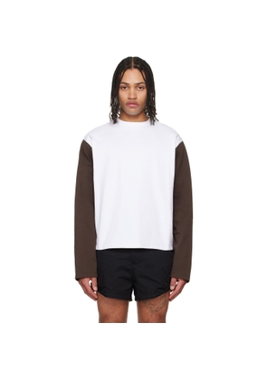 LII White Contrast Long Sleeve T-shirt