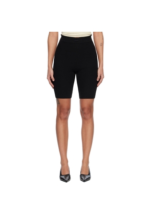 Fear of God ESSENTIALS Black Rib Knit Bike Shorts
