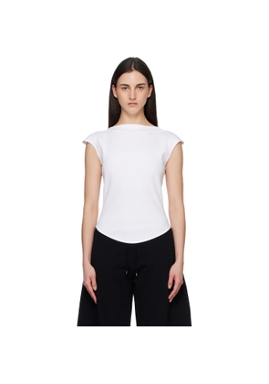 ALAÏA White Cap Cotton T-shirt