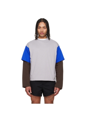 LII Gray Contrast Sleeve T-shirt