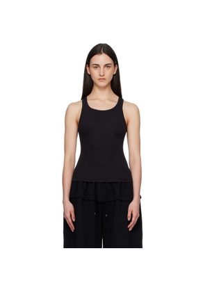 ALAÏA Black Darts Cotton Tank Top