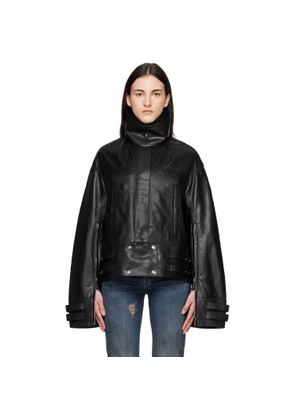 MATIÈRES FÉCALES Black Parma Leather Jacket