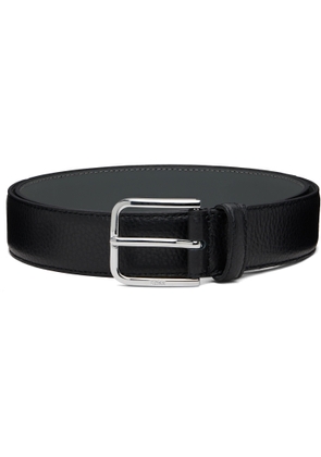 BOSS Black Italian Leather Pin-Buckle Belt