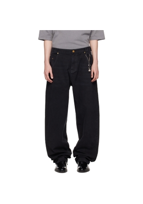 WILLY CHAVARRIA Black Straight Leg 'Bad Boy' Jeans
