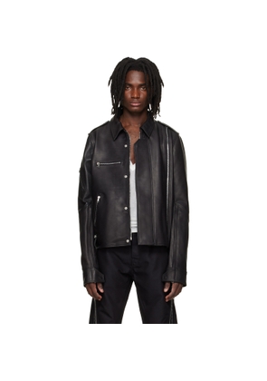 Rick Owens Black 'SUICIDE' Edition Temple Vega Leather Jacket