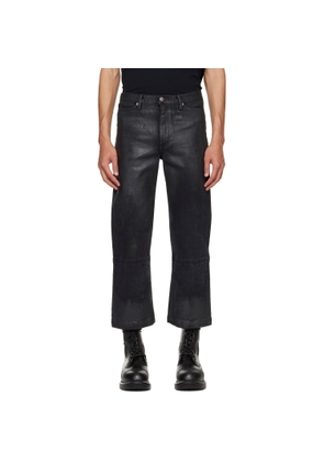 HYACYN Black Etteragic Denim Washed Waxed Jeans