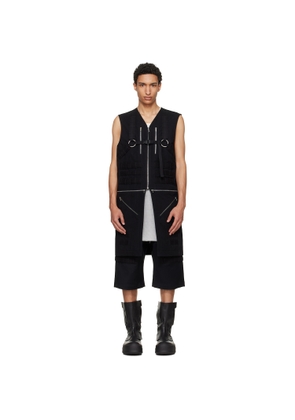 Rick Owens Black Temple Blixa Utility Vest