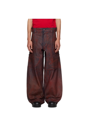HYACYN Red Sevar Rof Low Pocket Painted Jeans