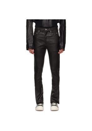 Rick Owens Black 'SUICIDE' Edition Temple Rev Leather Pants