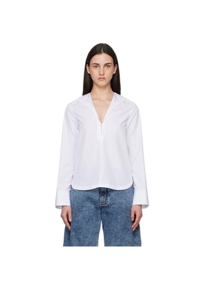 ALAÏA White Hooded Poplin Shirt