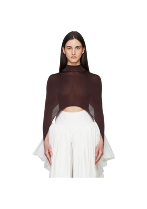 ALAÏA Brown Second-Skin Tension Top