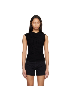 AGOLDE Black Ester Twist Tank Top