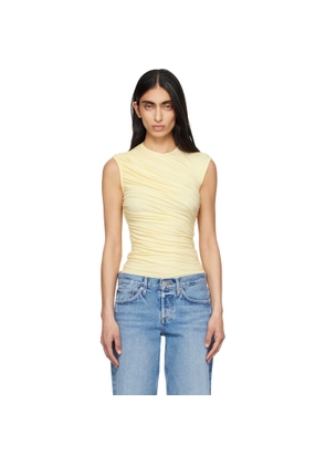 AGOLDE Yellow Ester Twist Tank Top