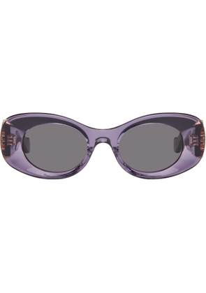 LOEWE Purple Anagram Sunglasses