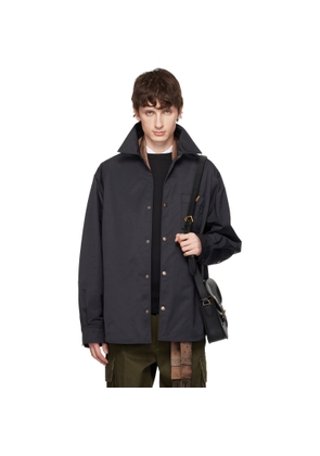 Valentino Black Nylon VGold Overshirt