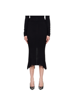 MATIÈRES FÉCALES Black Vendome Midi Skirt