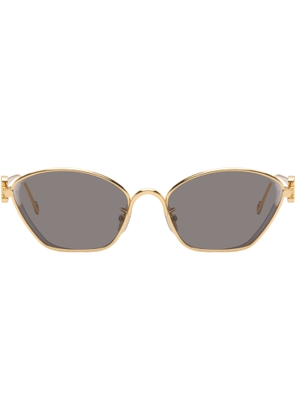 LOEWE Gold Anagram Hexagonal Sunglasses