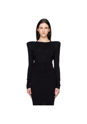 MATIÈRES FÉCALES Black Vendome Knit Cardigan