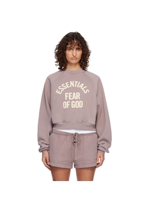 Fear of God ESSENTIALS Purple Campus 90's Cropped Raglan Sweatshirt