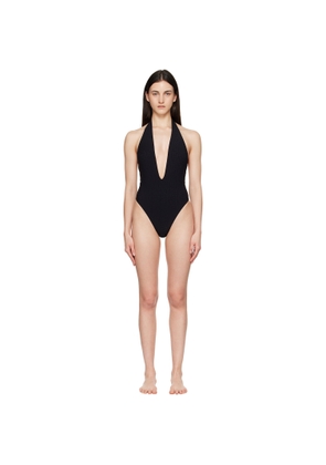 BALMAIN Black Halter Strap Swimsuit