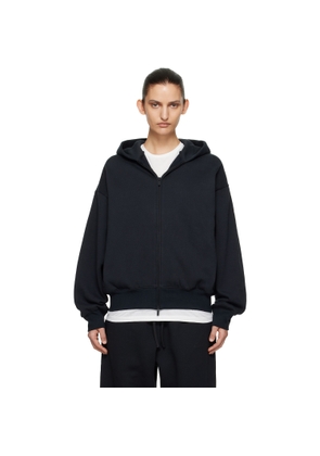 Fear of God ESSENTIALS Black Classic Zip-Up Hoodie