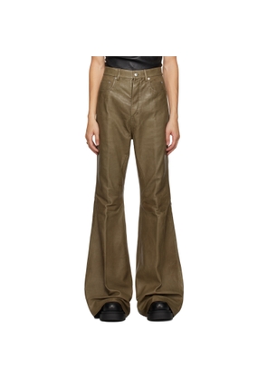 Rick Owens Brown Porterville Bolan Leather Pants