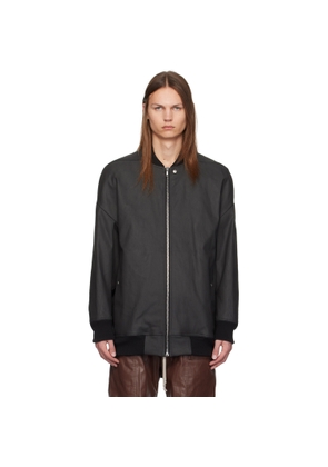 Rick Owens Black Porterville Jumbo Peter Flight Jacket