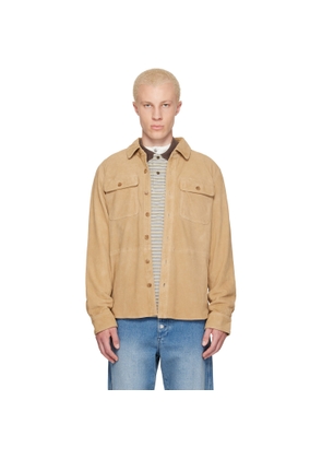 Polo Ralph Lauren Beige Suede Overshirt