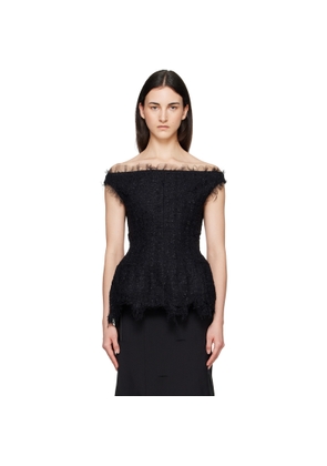 MATIÈRES FÉCALES Black Vendome Tweed Top