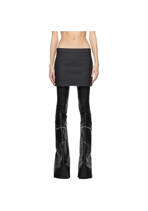 Rick Owens Black Porterville Denim Miniskirt