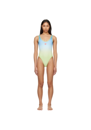 Casablanca Blue & Green Gradient Swimsuit