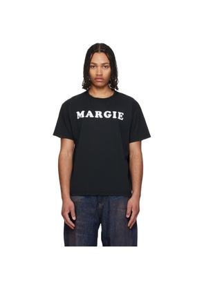 MM6 Maison Margiela Black Vintage Jersey 'Margie' T-shirt