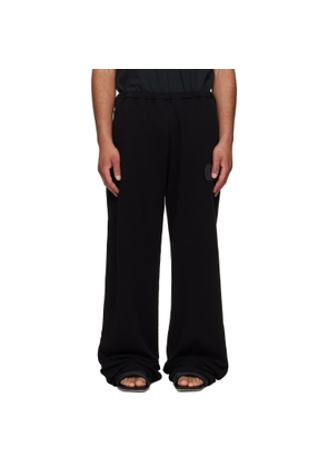 MM6 Maison Margiela Black Logo Patch Sweatpants