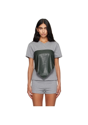 Paloma Wool Khaki Alba Belt Leather Top