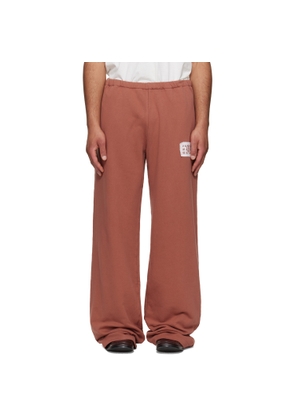 MM6 Maison Margiela Orange Logo Patch Sweatpants