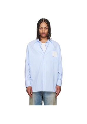 MM6 Maison Margiela Blue Striped Poplin Shirt