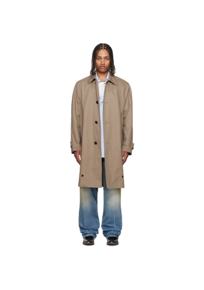 MM6 Maison Margiela Beige Single-Breasted Utility Coat
