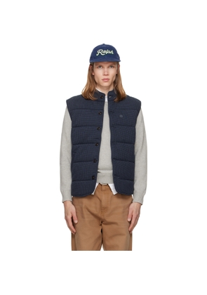 Polo Ralph Lauren Navy Houndstooth-Print Estate-Rib Vest