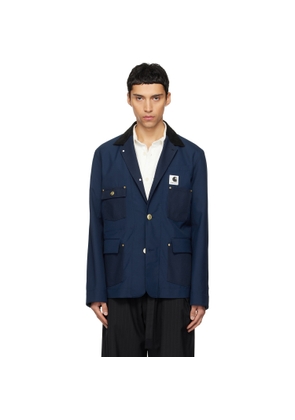 sacai Navy Carhartt WIP Edition Suiting & Duck Blazer