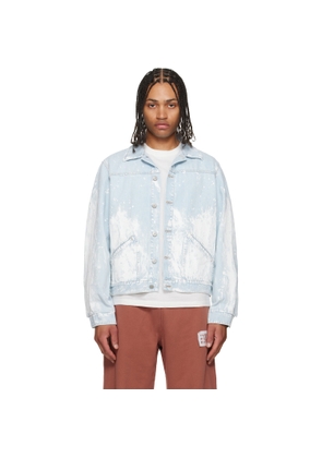 MM6 Maison Margiela Blue Paint Splatter Denim Jacket