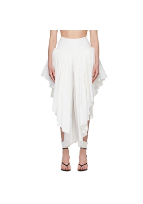ALAÏA White Nylon Maxi Petticoat Midi Skirt
