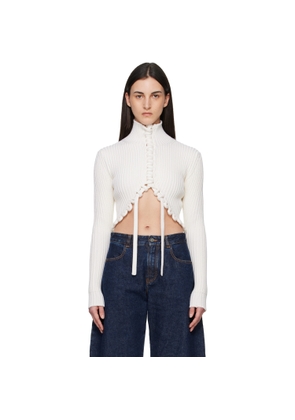 ALAÏA White Cropped Sweater