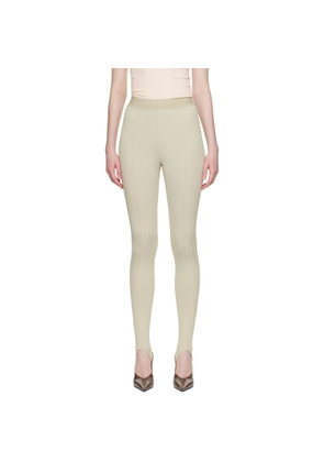 WARDROBE.NYC Beige Opaque Stirrup Leggings