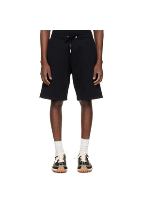 AMI Paris Black Cotton Ami de Coeur Shorts